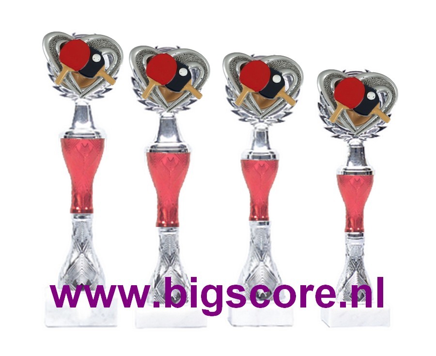 Tafeltennis beker Z 547 Rood-Zilver